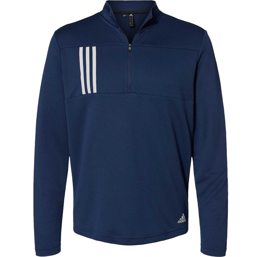 3-Stripes Double Knit Quarter-Zip Pullover