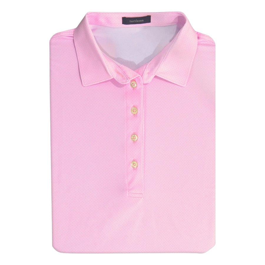 Women's Clare Mini Diamond Jacquard Performance Polo